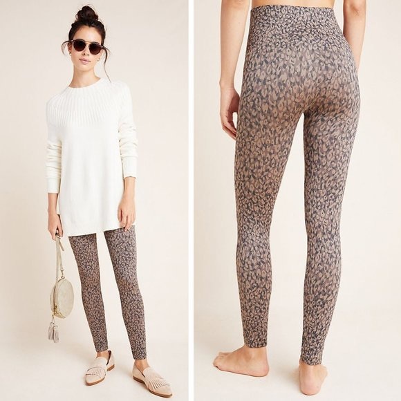 Spanx look at me now brown leopard leggings